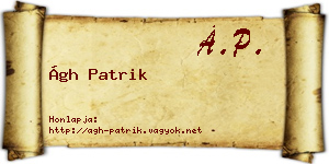Ágh Patrik névjegykártya